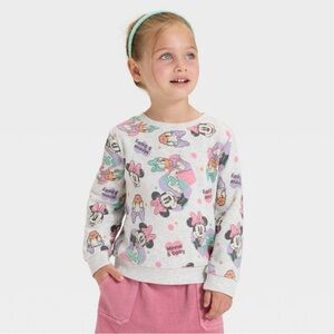 Toddler Girls' Disney Minnie Mouse Daisy Duck Fleece Sweatshirt - 5T